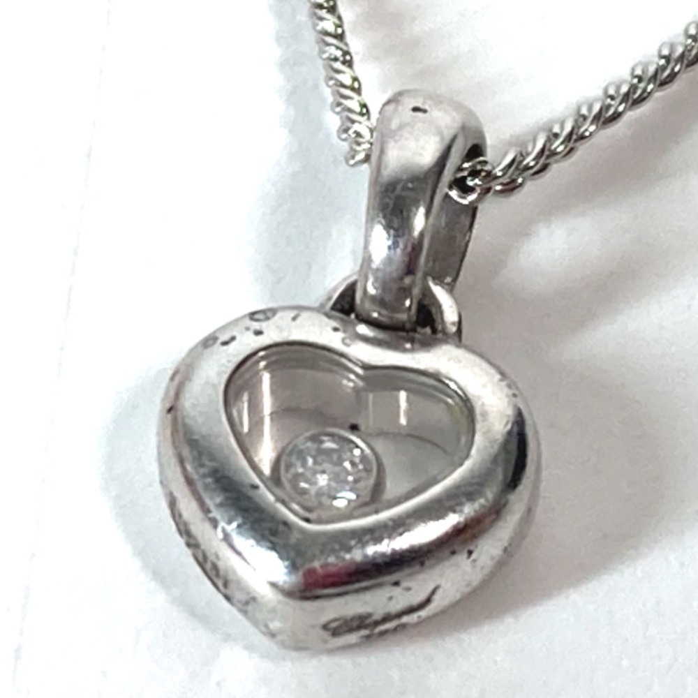CHOPARD Silver Diamond Heart Necklace